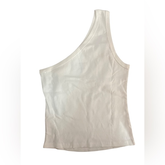 Anthropologie NWOT The Zeda Ribbed One-Shoulder Top by Pilcro Size S - Picture 7 of 10